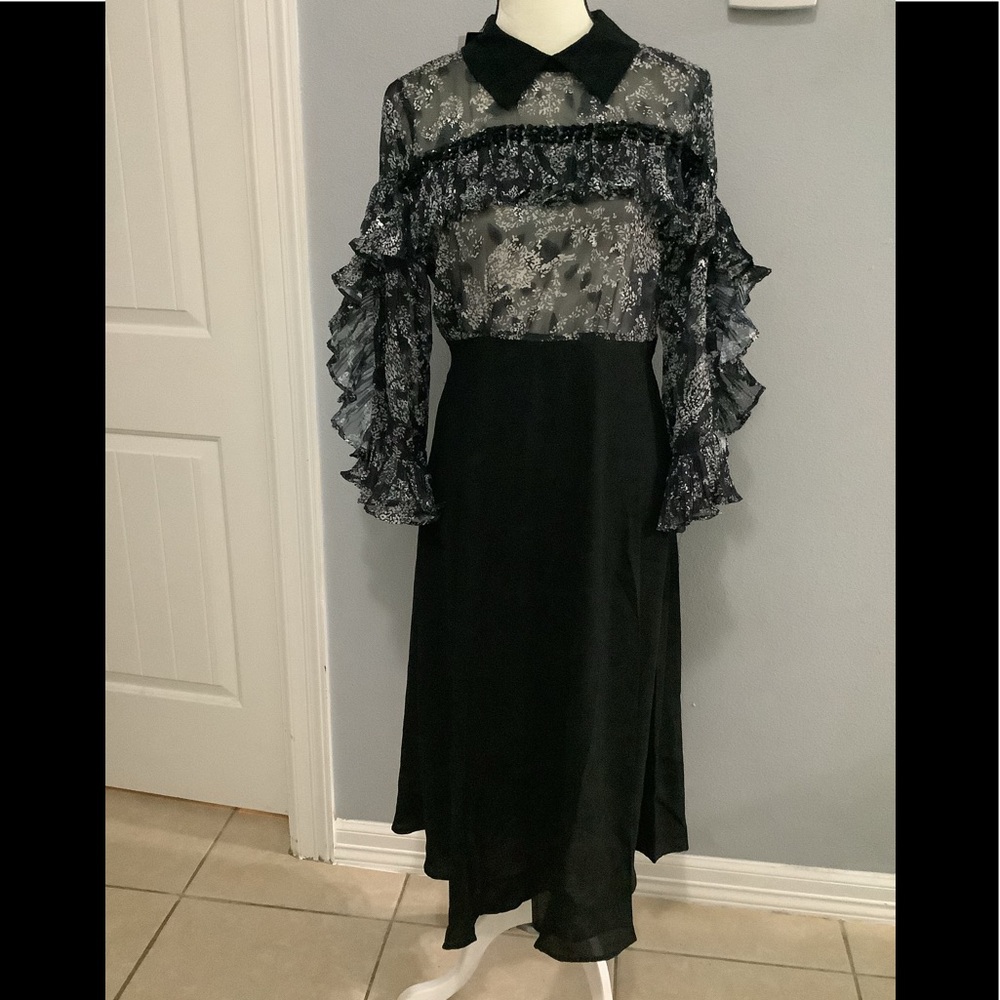 Nishang Huangjiwu Lai Meng Five Cats Midi Dress